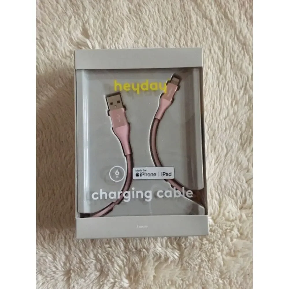 heyday™ 6' Lightning to USB-A Braided Cable - Rose Gold